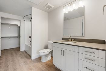 Bright bathroom interior
